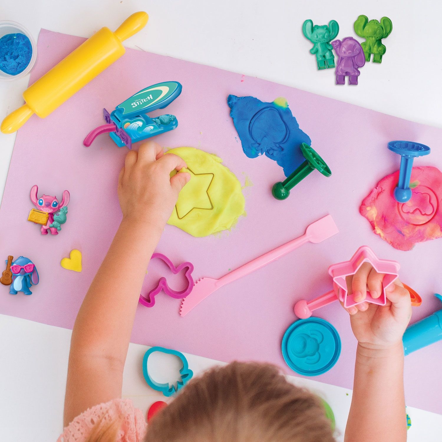 Cra-Z-Art Softee Dough Stitch - Σετ Μαλακής Πλαστελίνης με Καλούπια Για Φιγούρες Stitch Lexibook CRDOUGH50D