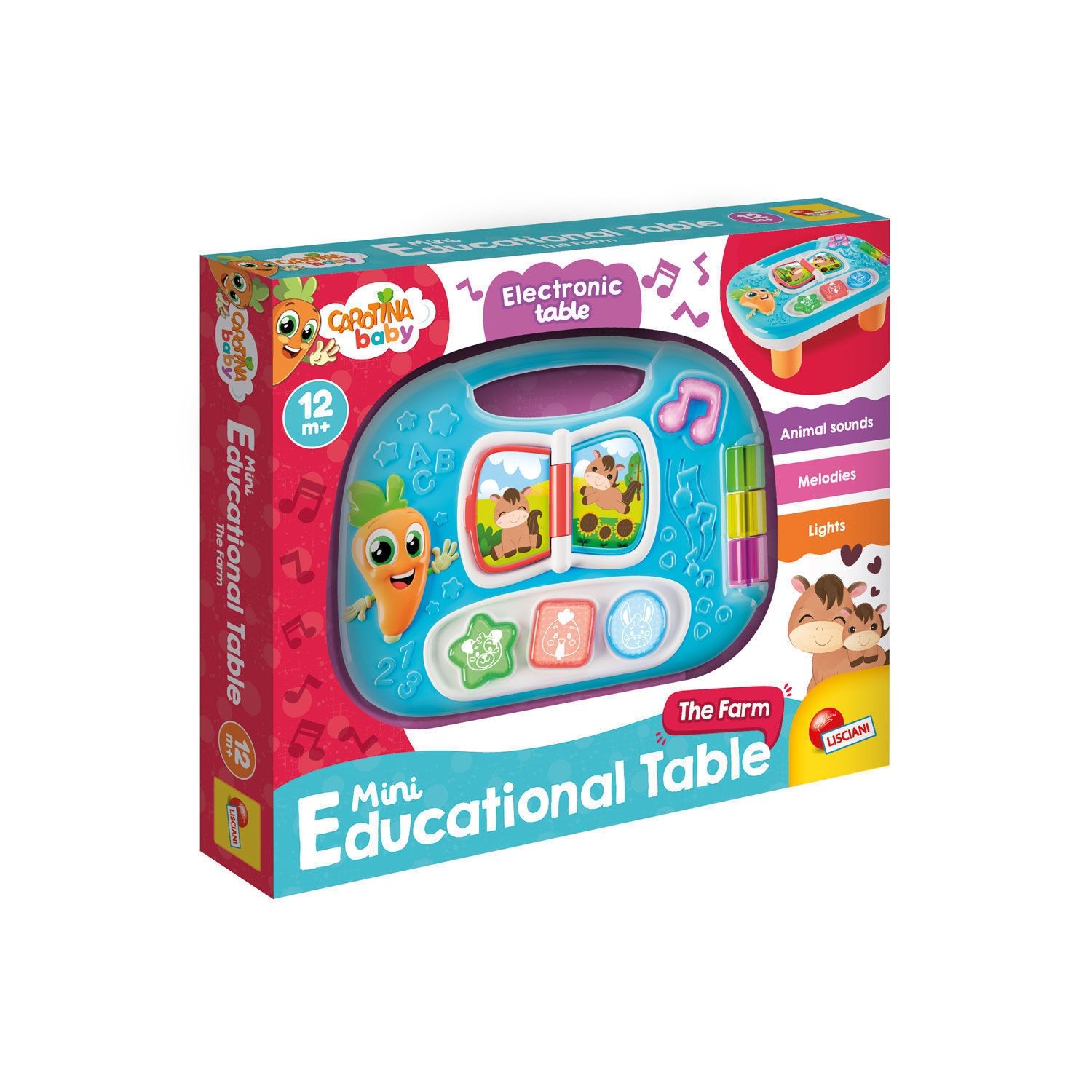 Mini Εκπαιδευτικό Τραπεζάκι Φάρμα με Ήχους & Φώτα Carotina Baby Lisciani 109906