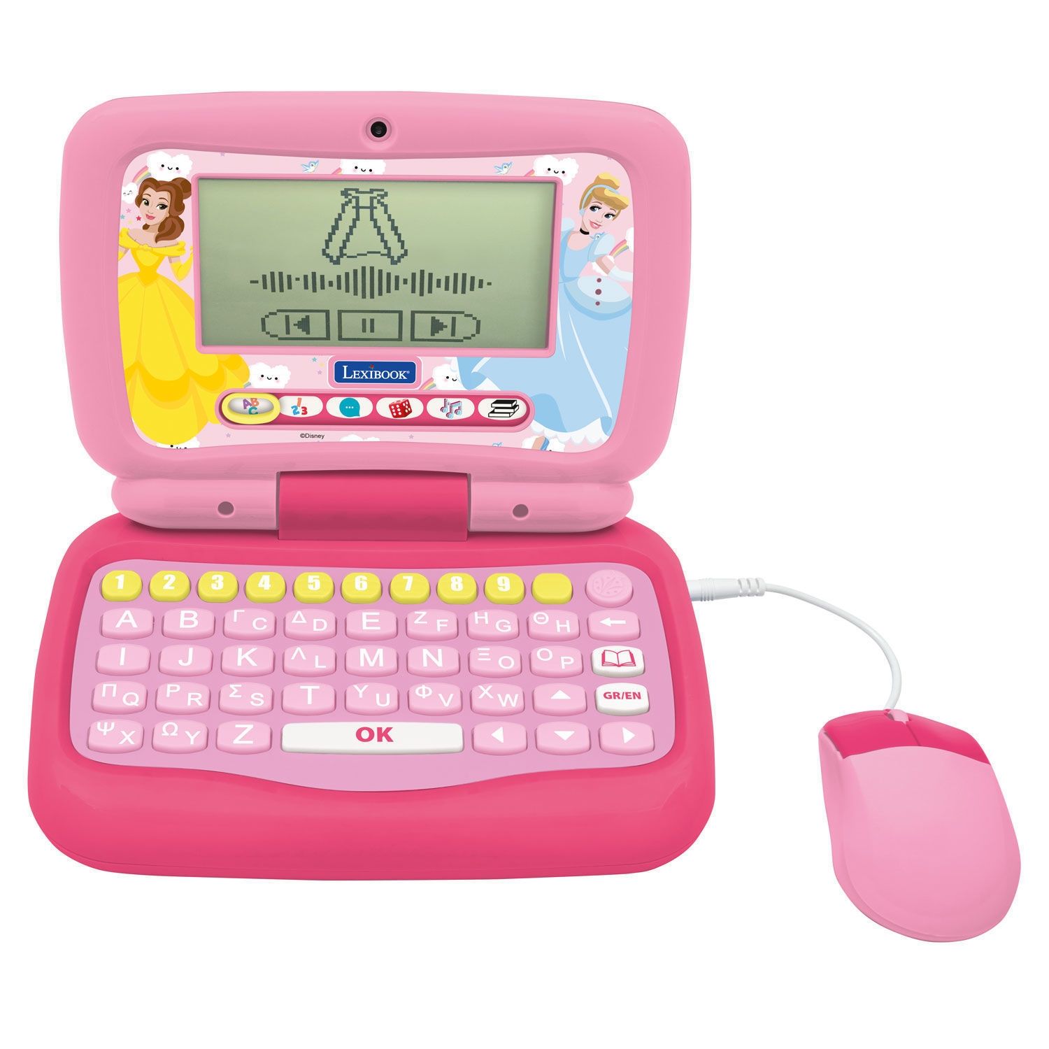 Power Junior - Δίγλωσσο Εκπαιδευτικό Laptop Disney Princess με Ποντίκι 3+ Ετών Lexibook JC398DPi8