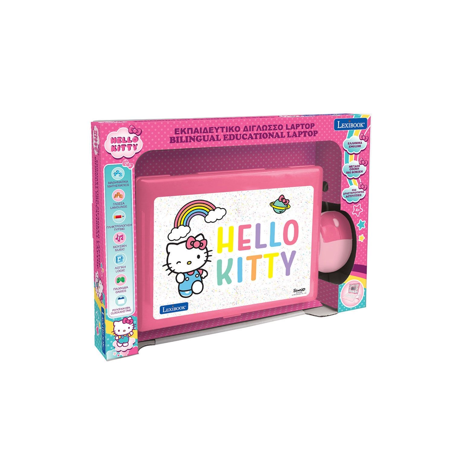 Δίγλωσσο Εκπαιδευτικό Laptop Hello Kitty με Ποντίκι 4+ Ετών - 124 Δραστηριότητες Lexibook JC598HKi8