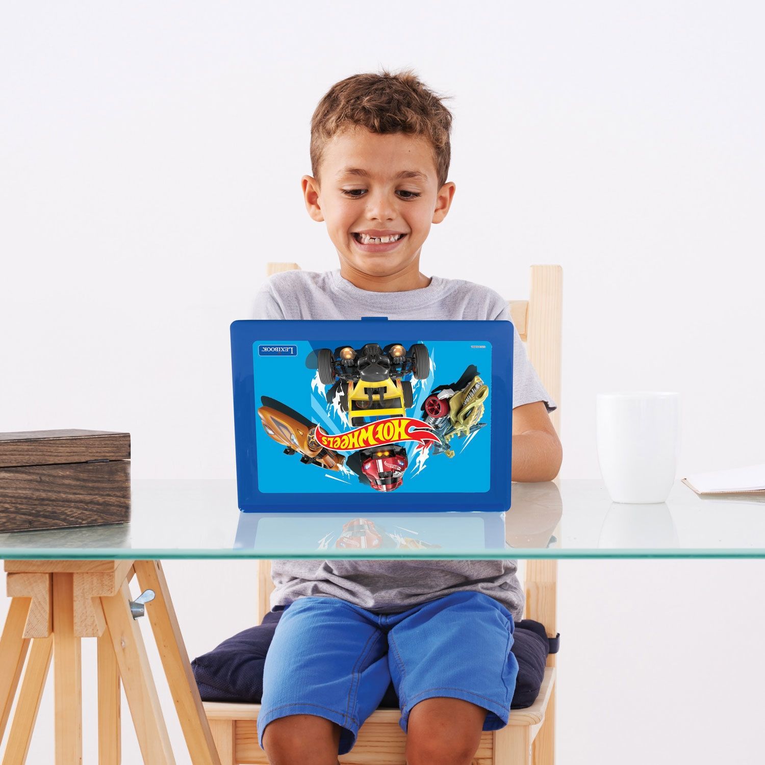 Δίγλωσσο Εκπαιδευτικό Laptop Hot Wheels με Ποντίκι 4+ Ετών - 124 Δραστηριότητες Lexibook JC598HWi8