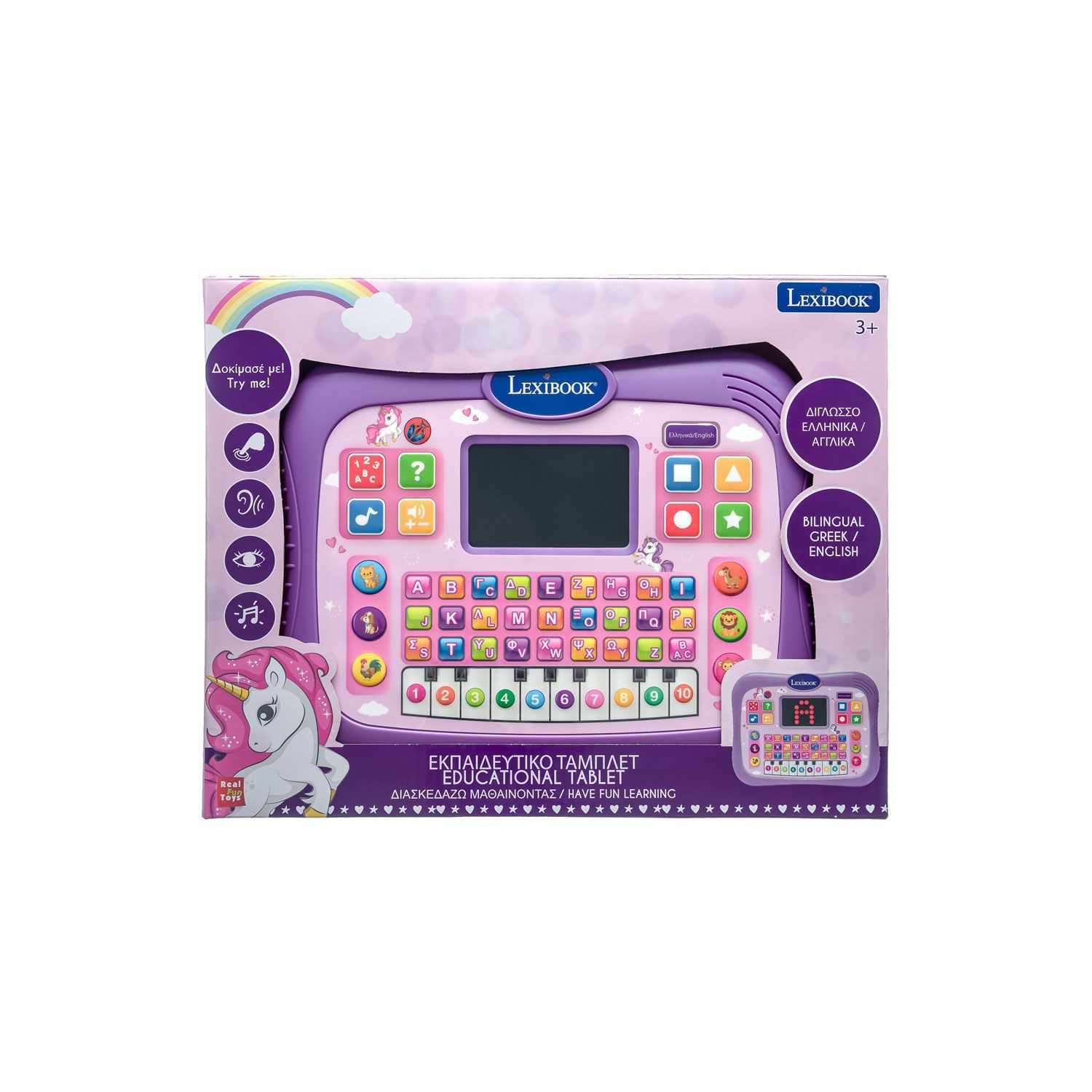 Εκπαδευτικό δίγλωσσο Tablet Μονόκερος 3+ Ετών Lexibook JCPAD007UNIi8