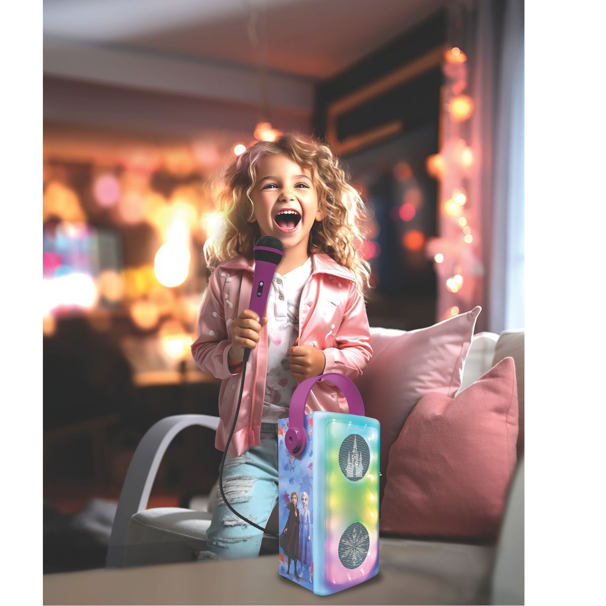 Ασύρματο ηχείο Bluetooth® με μικρόφωνο και εφέ φωτός Disney Frozen Lexibook BTP185FZZ