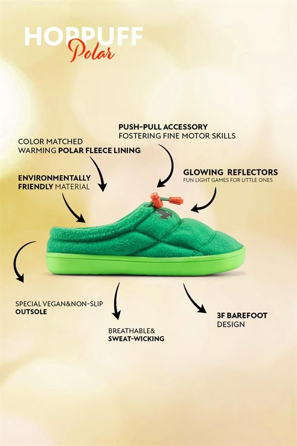 Παιδικά Παπούτσια Hoppuff Polar - Πράσινα (Μεγέθη 24-32)