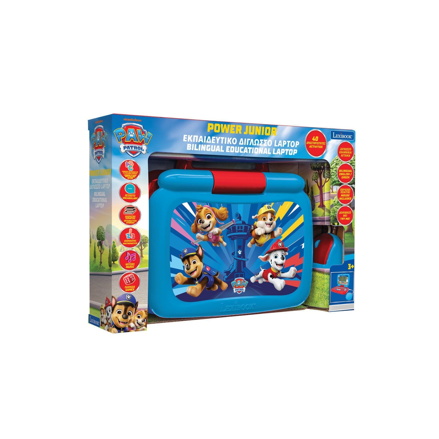 Power Junior - Δίγλωσσο Εκπαιδευτικό Laptop Paw Patrol με Ποντίκι 3+ Ετών Lexibook JC398PAi8