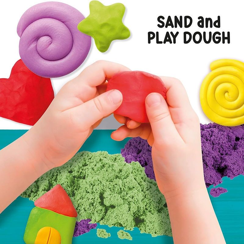 Lisciani Montessori Box Touch - Μαγική Άμμος & Καλούπια σε Ξύλινο Κουτί για Αισθητηριακή Ανάπτυξη 105441