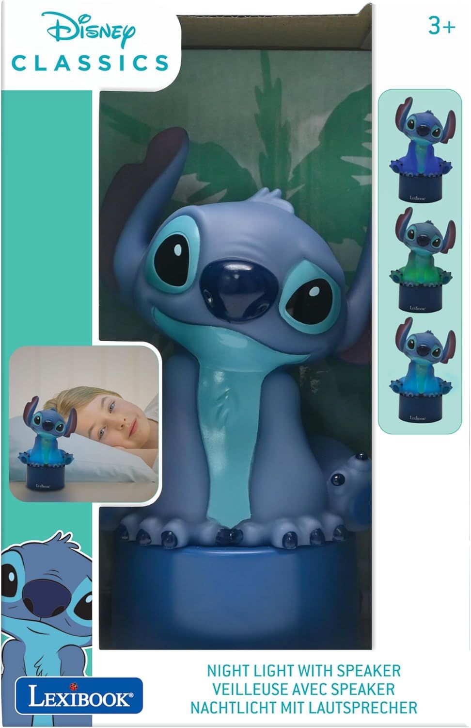 Νυχτερινό Φωτάκι Led Disney Stitch Night Light με Ηχείο & Αλλαγή Χρώματος Lexibook NS01D
