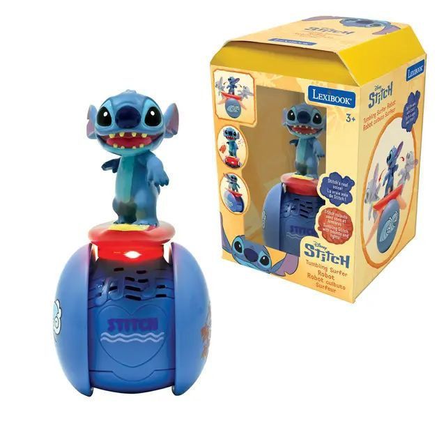 LEXIBOOK Disney Stitch Surfer Robot ROB01D - Διαδραστικό Αυτοισορροπούμενο Ρομπότ με Φώτα & Ήχους