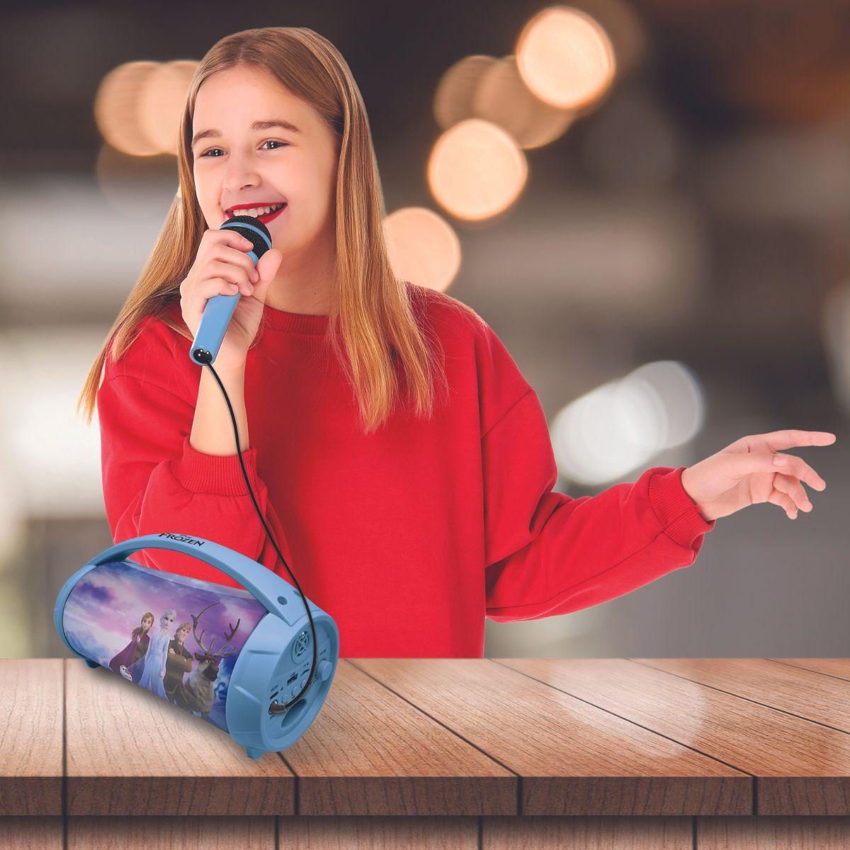 Frozen Wireless Bluetooth Ηχείο με Φώτα & Μικρόφωνο Karaoke Lexibook | Μαγικό Παιδικό Ηχείο Frozen BTP585FZZ