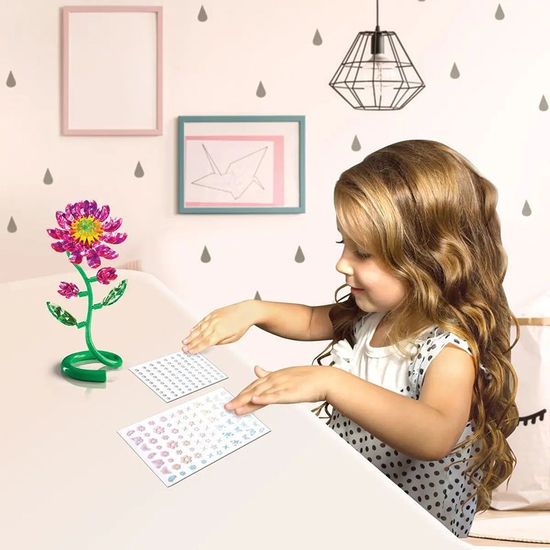 Crystal Gem Single Lotus Bouquet - DIY Κρυστάλλινο Λουλούδι Λωτού με 75+ Κομμάτια - 8+ Ετών Lexibook CRSS61