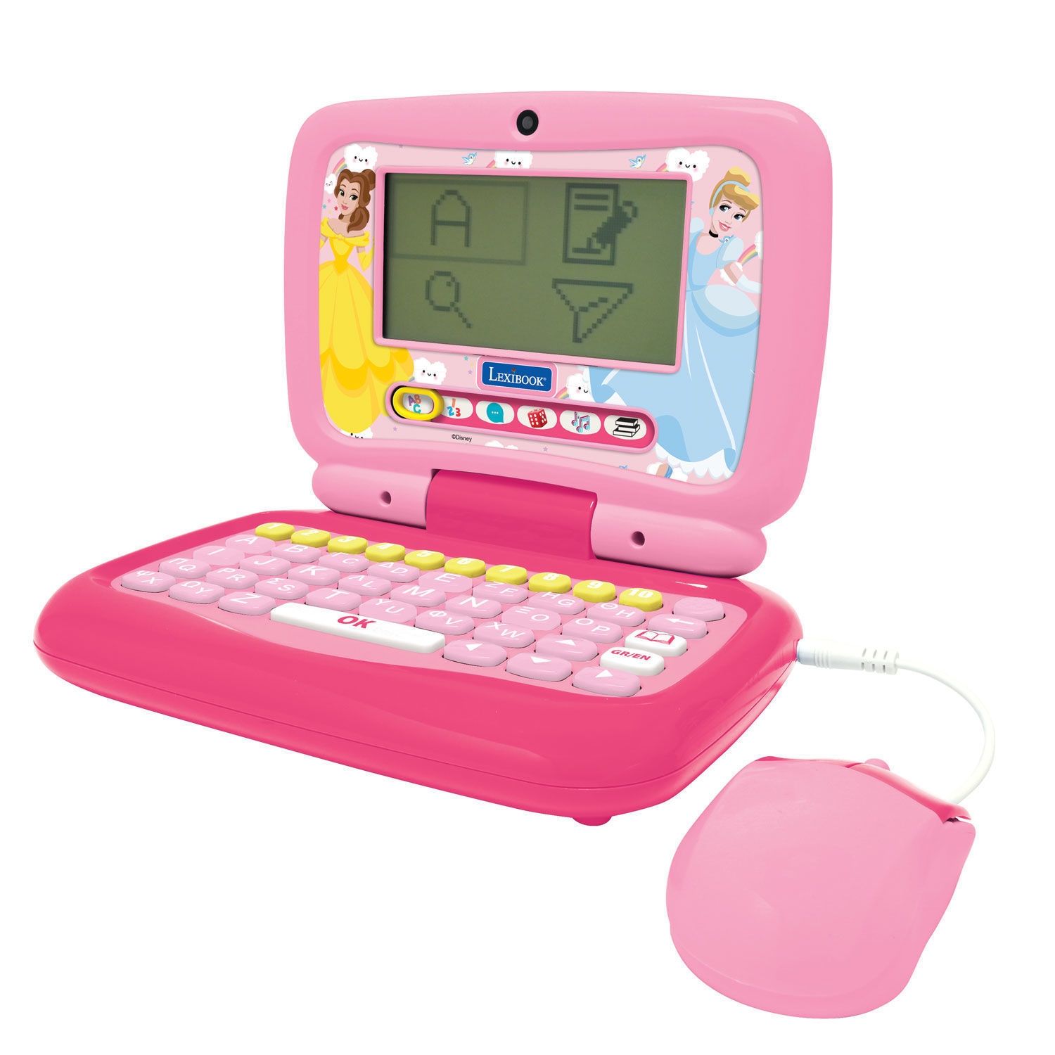 Power Junior - Δίγλωσσο Εκπαιδευτικό Laptop Disney Princess με Ποντίκι 3+ Ετών Lexibook JC398DPi8