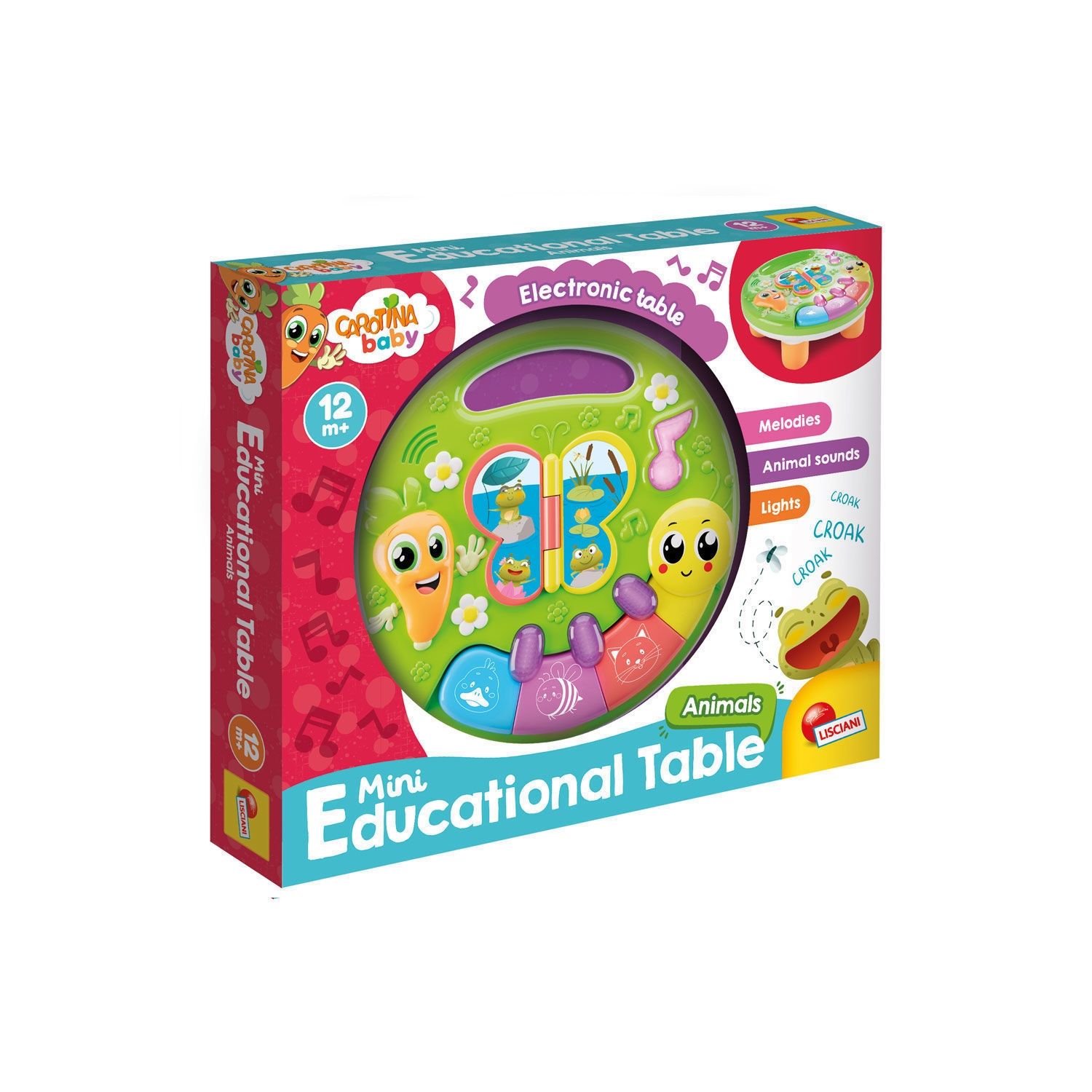 Mini Εκπαιδευτικό Τραπεζάκι Ζωάκια με Ήχους & Φώτα Carotina Baby Lisciani 109913