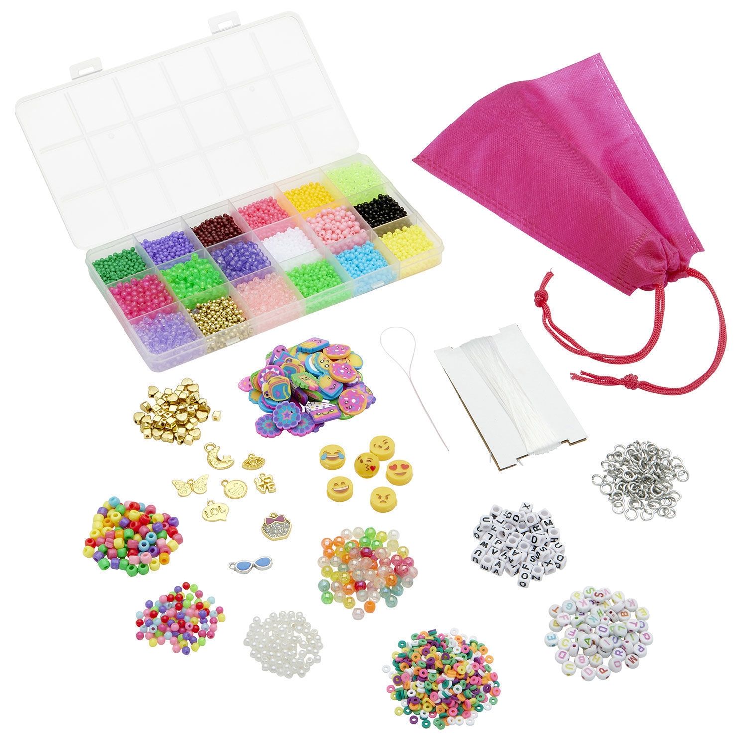 Cra-Z-Art Bead Mania Friendship Studio - Σετ Κατασκευής Βραχιολιών με 4500+ Χάντρες - 8+ Ετών Lexibook CRSS44