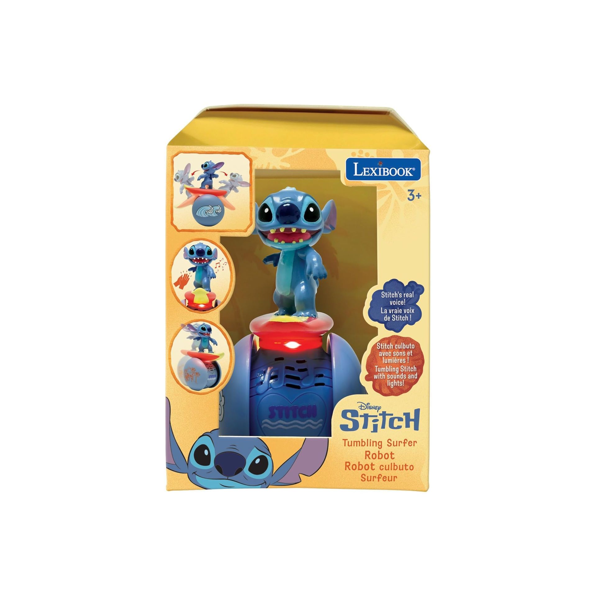 LEXIBOOK Disney Stitch Surfer Robot ROB01D - Διαδραστικό Αυτοισορροπούμενο Ρομπότ με Φώτα & Ήχους