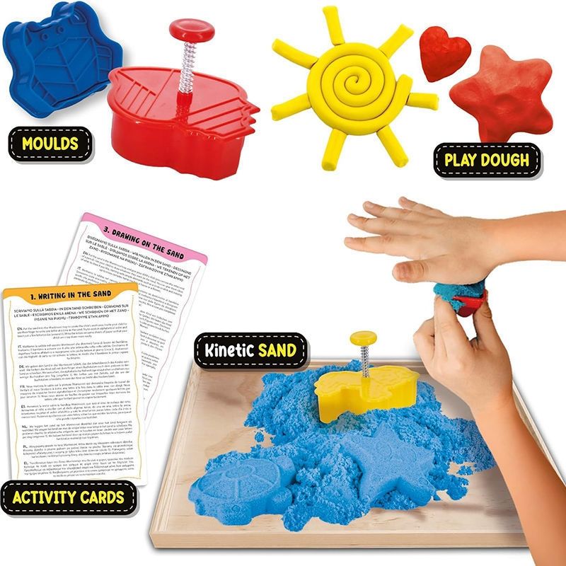 Lisciani Montessori Box Touch - Μαγική Άμμος & Καλούπια σε Ξύλινο Κουτί για Αισθητηριακή Ανάπτυξη 105441