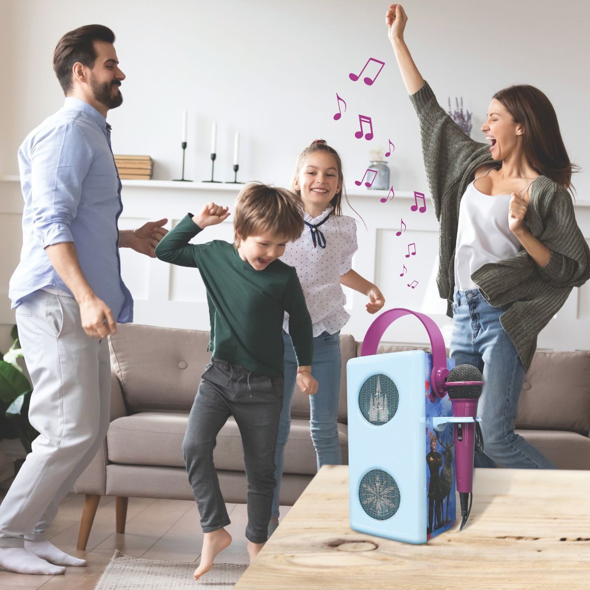 Ασύρματο ηχείο Bluetooth® με μικρόφωνο και εφέ φωτός Disney Frozen Lexibook BTP185FZZ