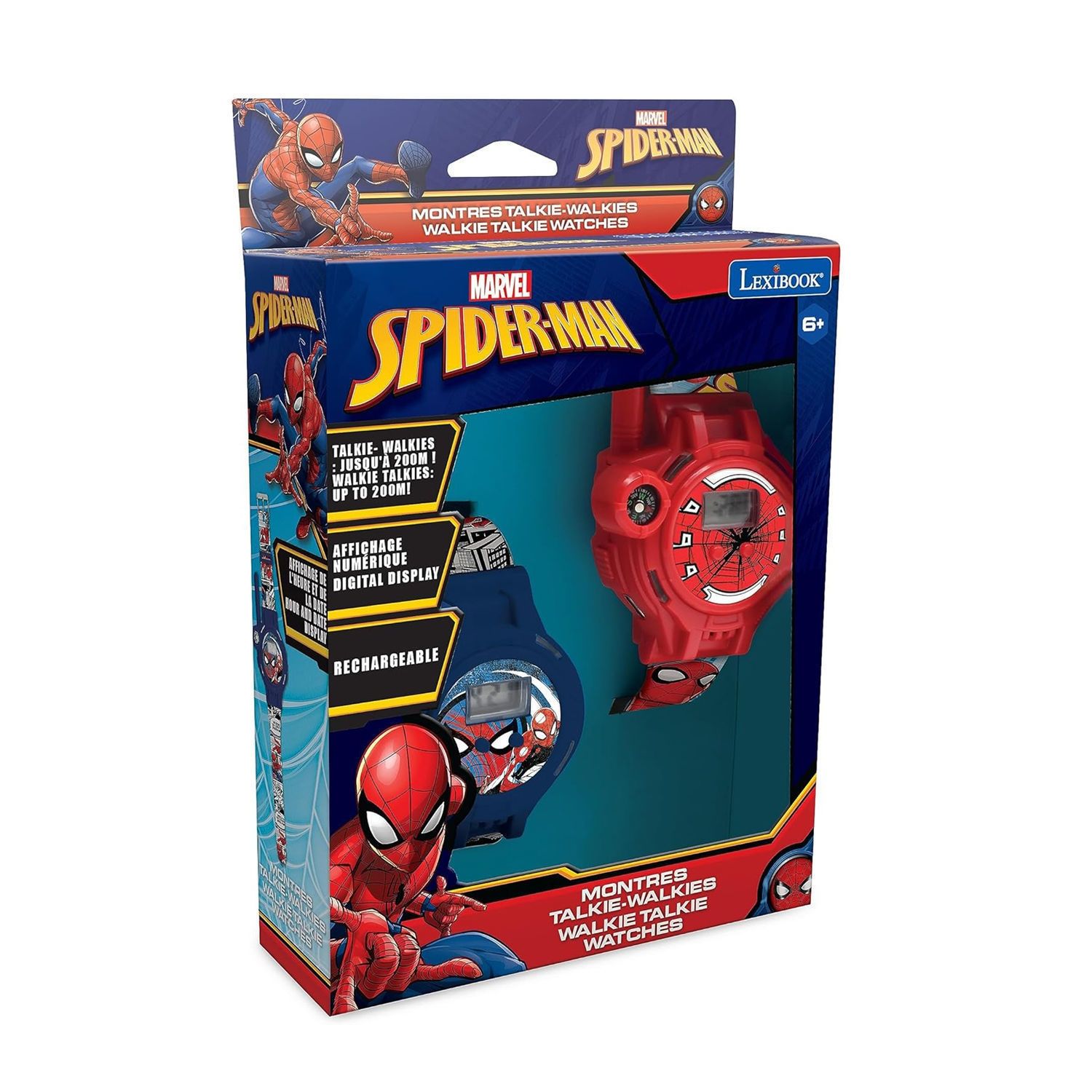 Ψηφιακό Ρολόι Χειρός Με Walkie Talkie Spiderman DMWTW1SP