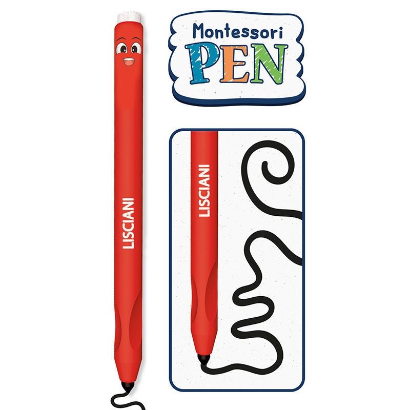 Montessori Pen School Drawing - Εκπαιδευτικό Σετ Ζωγραφικής με Εργονομικό Στυλό για Παιδιά 3-6 Ετών Lisciani 101696