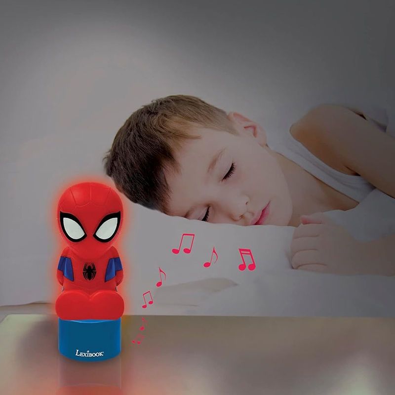 Παιδικό Φωτάκι Νυκτός Spiderman με Ηχείο & Αλλαγή Χρωμάτων - Lexibook NS01SP