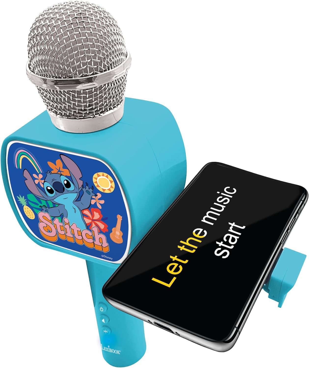 Μικρόφωνο καραόκε Disney Stitch Με Bluetooth, .ενσωματωμένο ηχείο και βάση smartphone Lexibook MIC240D