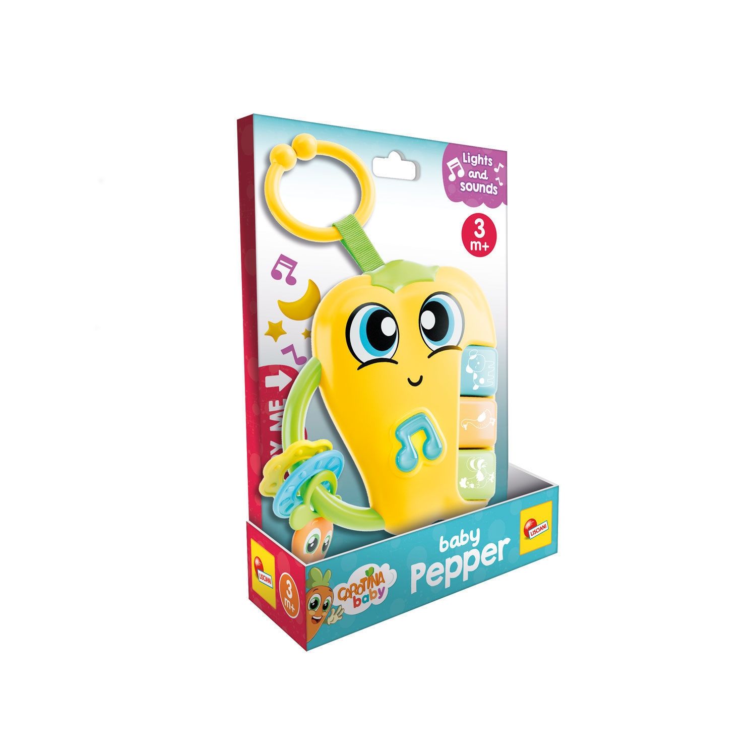 Carotina Baby Pepper (Πιπεριά) - Βρεφική Ηλεκτρονική Κουδουνίστρα με Μελωδίες Lisciani 109883