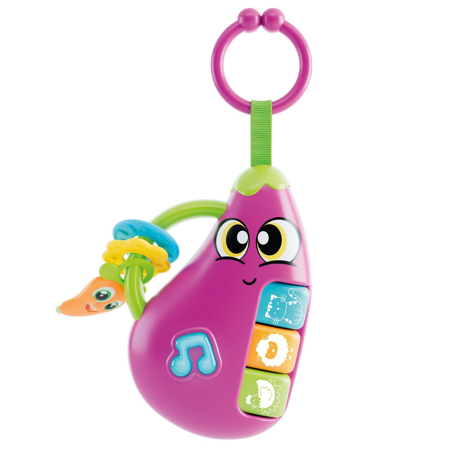 Carotina Baby Eggplant (Μελιτζάνα) - Ηλεκτρονική Κουδουνίστρα με Μελωδίες Lisciani 109890