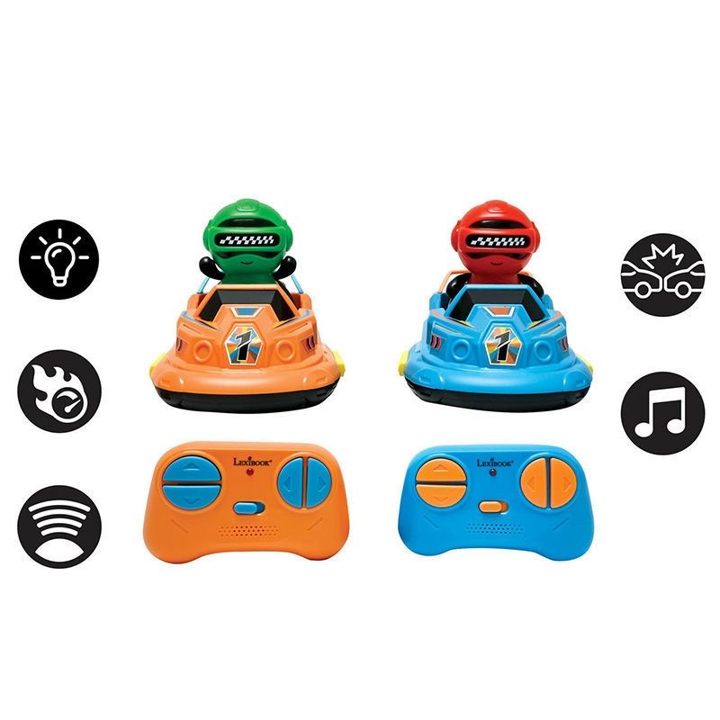 Crosslander® BUMPERS SET - Τηλεκατευθυνόμενα Συγκρουόμενα Αυτοκίνητα με Φως & Ήχο (Σετ 2 τμχ) - Lexibook RC2A