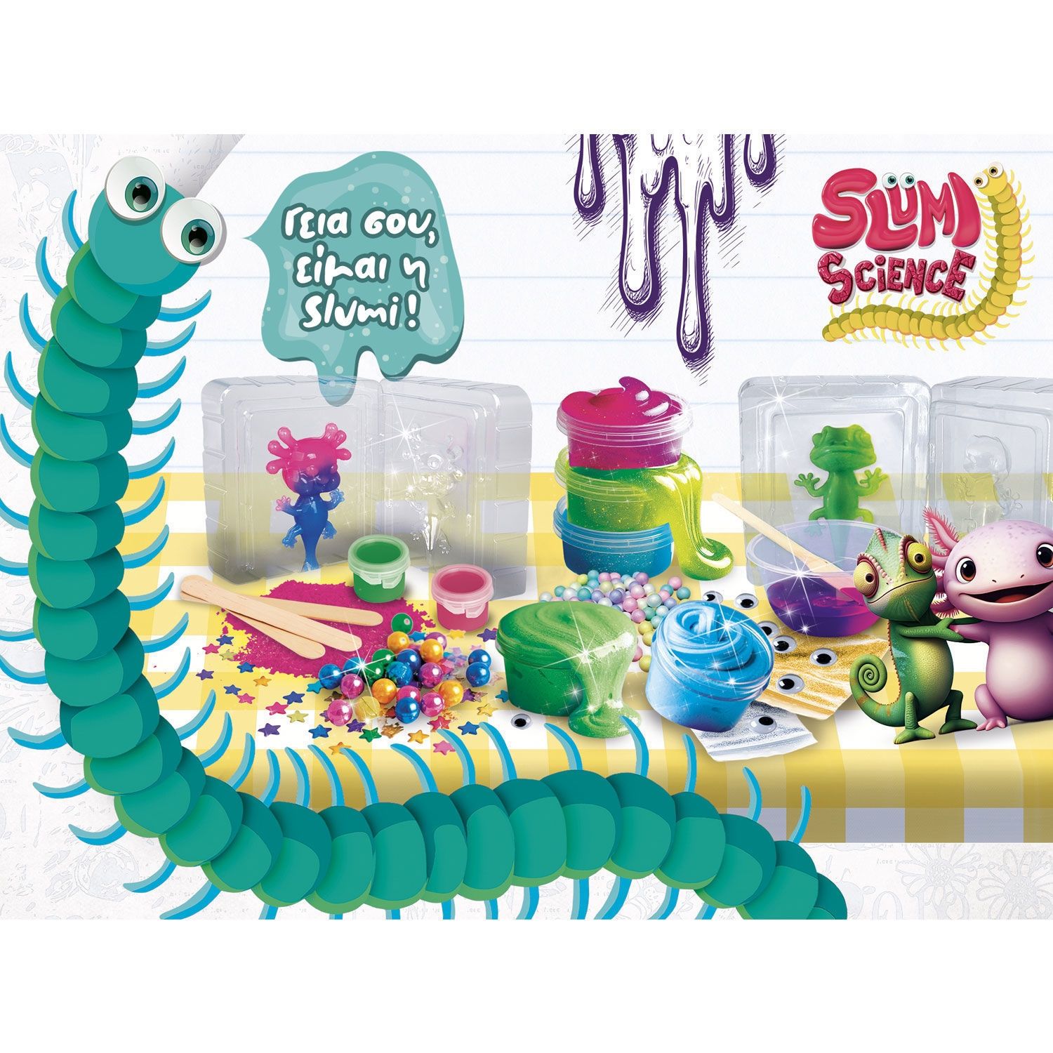 Slumi Science Squish & Slime 2 σε 1 - DIY Kit Δημιουργίας Squishy & Slime για Παιδιά 7+ Lisciani 110360
