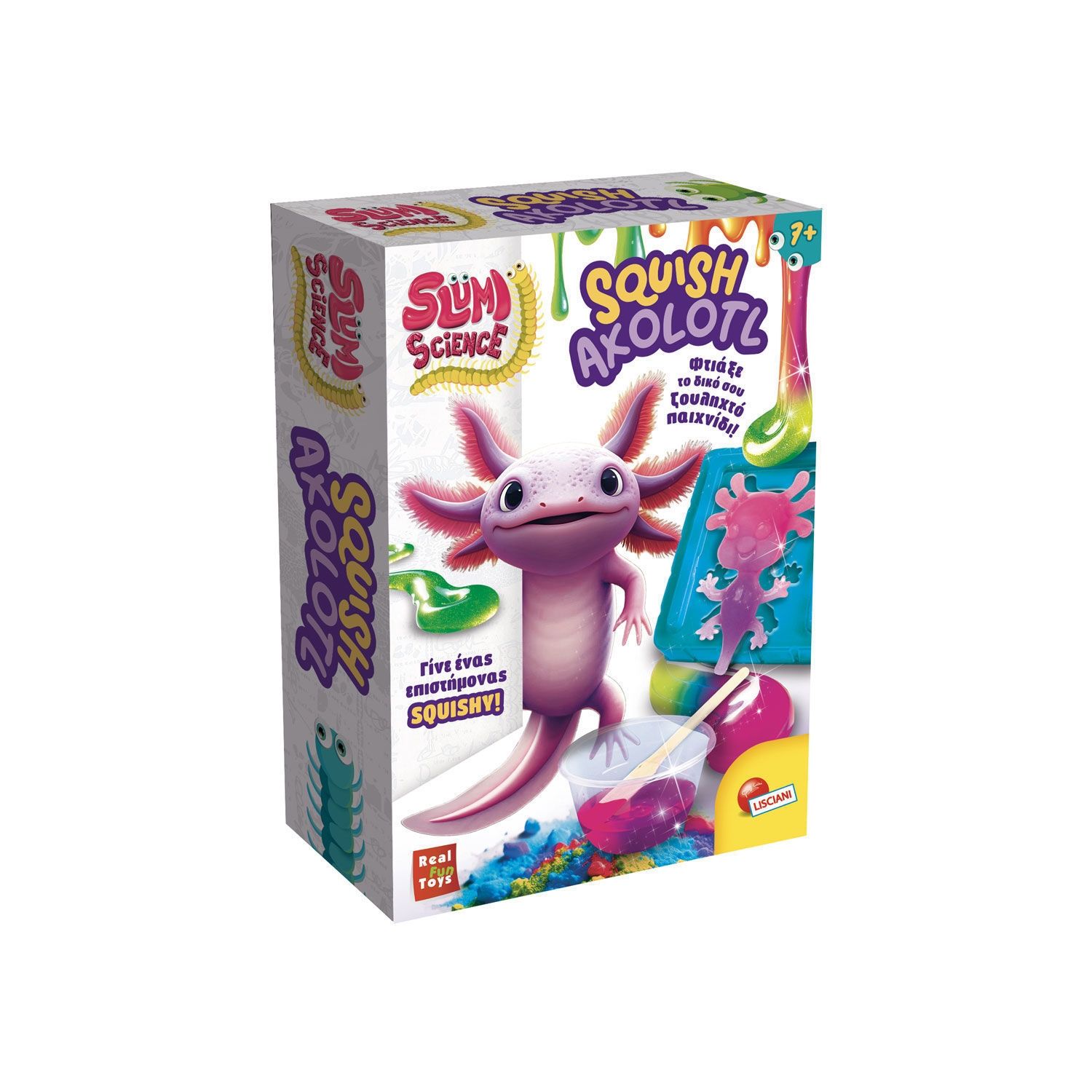 Slumi Science Pocket Squishy Axolotl - Φτιάξε τον Δικό σου Μαλακό Axolotl DIY Kit για Παιδιά 7+ Lisciani 110322