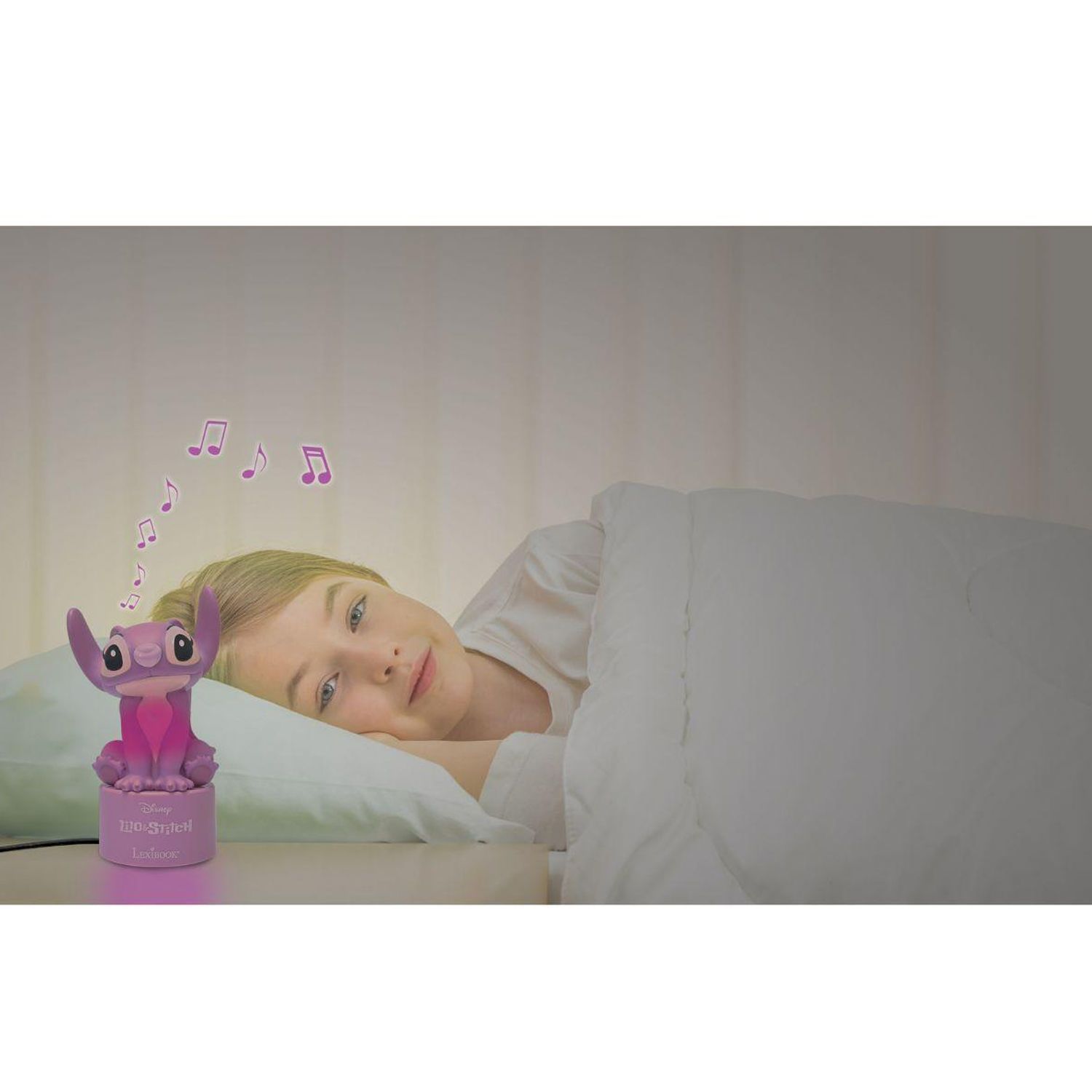 Νυχτερινό Φωτάκι Led Disney Stitch Angel Night Light με Ηχείο & Αλλαγή Χρώματος Lexibook NS01D1