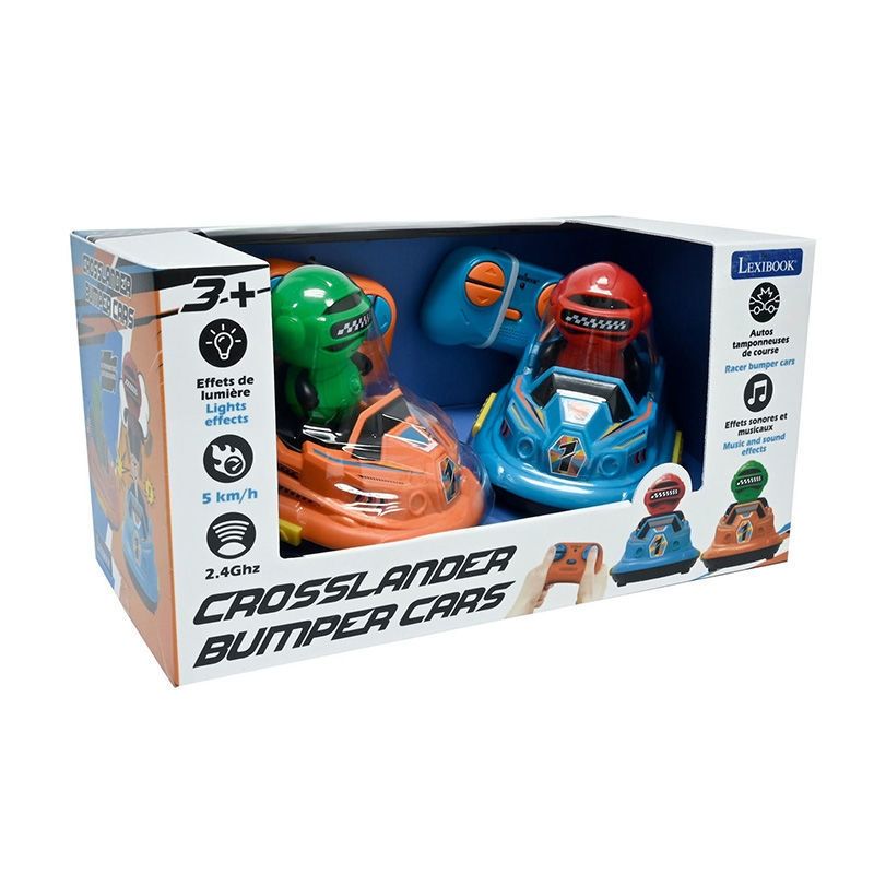 Crosslander® BUMPERS SET - Τηλεκατευθυνόμενα Συγκρουόμενα Αυτοκίνητα με Φως & Ήχο (Σετ 2 τμχ) - Lexibook RC2A