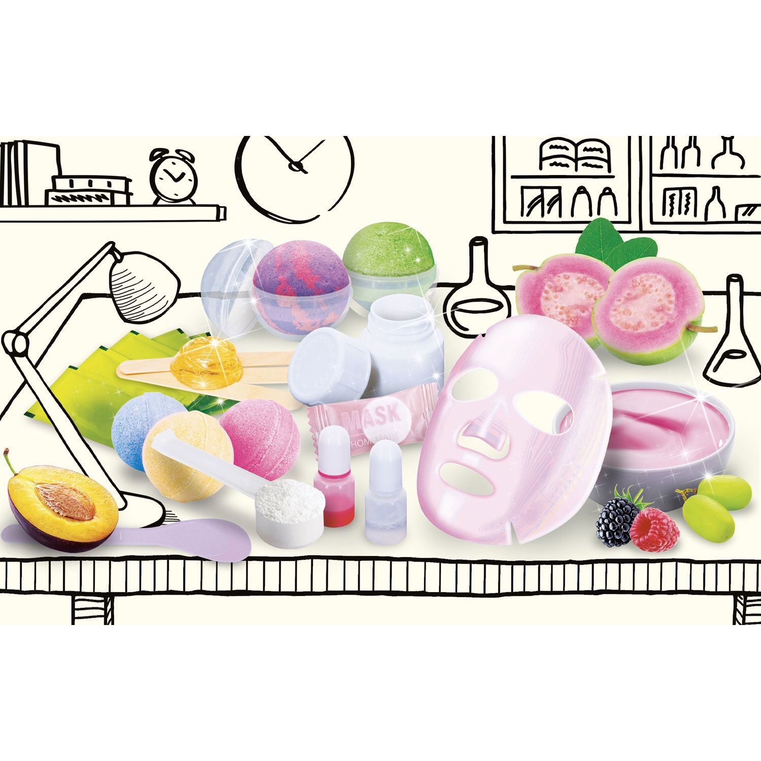 Studio Αισθητικής I'm a Genius με Μάσκες, Bath Bombs & Scrubs 7-12 Ετών Lisciani 102631