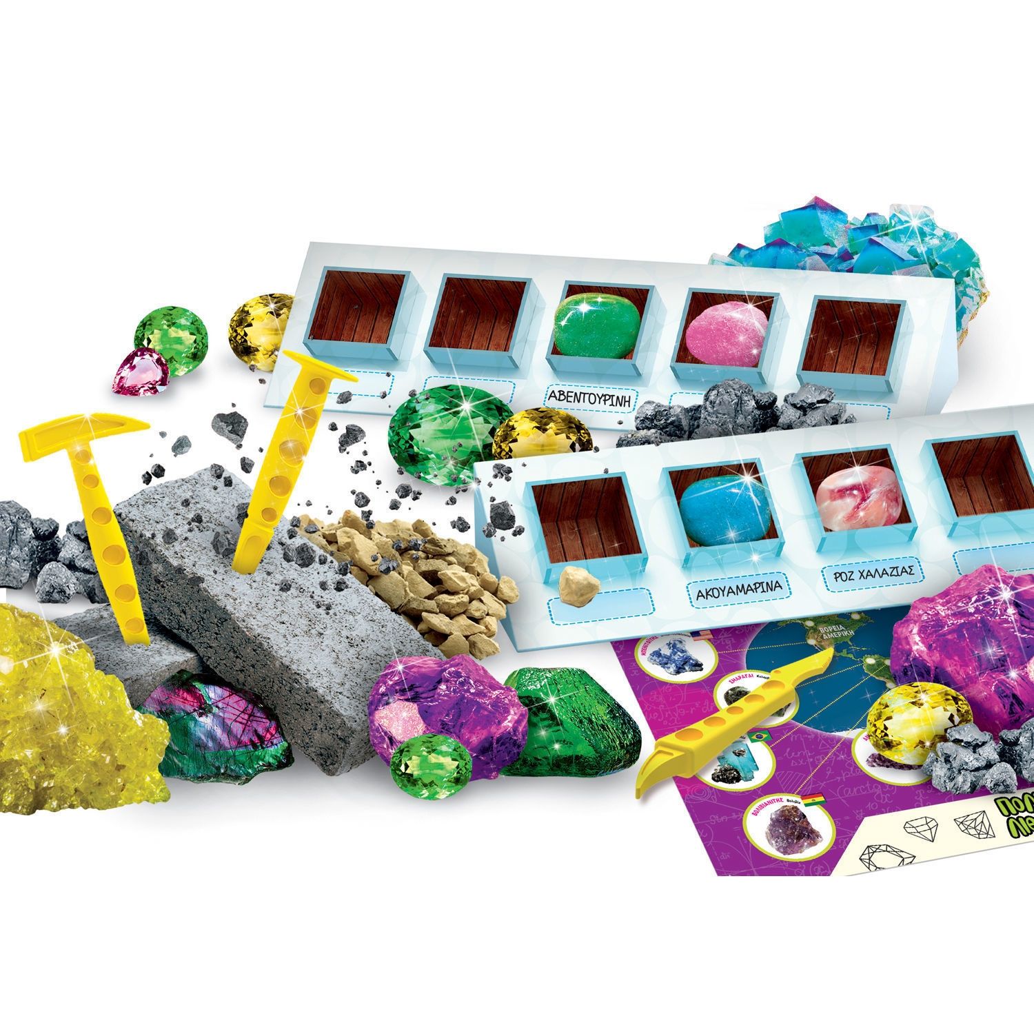 Lisciani I'm A Genius Science - Πολύτιμοι Λίθοι από όλο τον Κόσμο, Σετ Εκσκαφής Ορυκτών (7+ Ετών) 88829