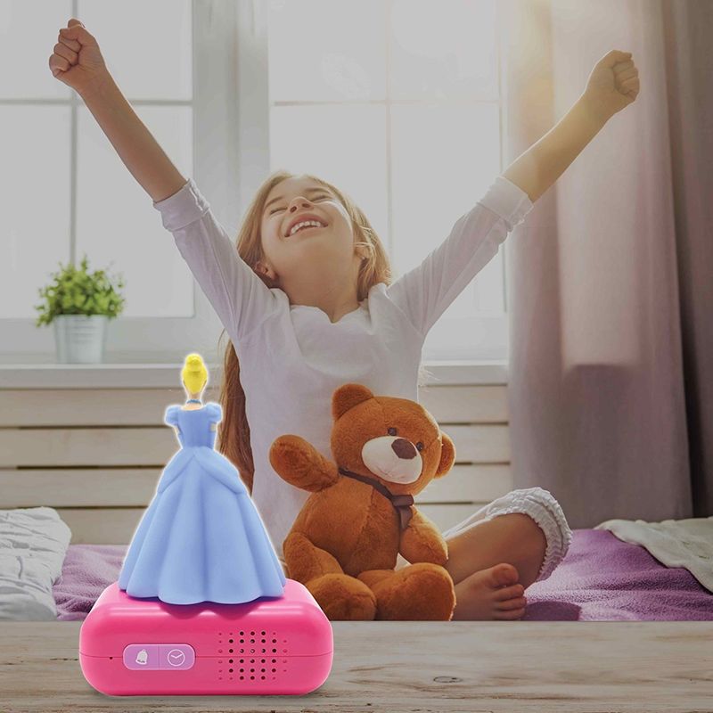 Παιδικό Ξυπνητήρι Disney Princess Cinderella με 3D Φως Νυκτός & Ήχους RL800DP