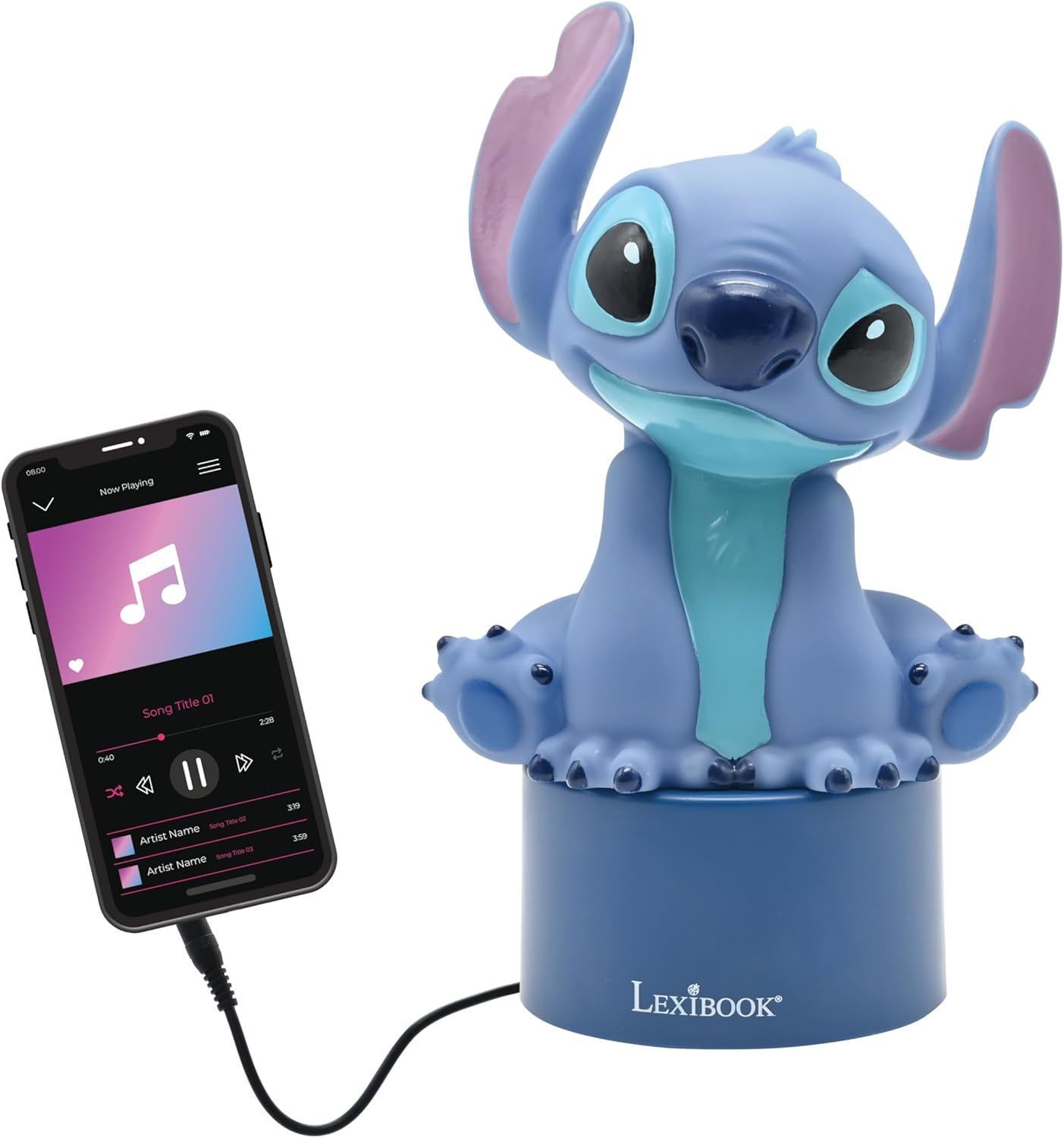 Νυχτερινό Φωτάκι Led Disney Stitch Night Light με Ηχείο & Αλλαγή Χρώματος Lexibook NS01D