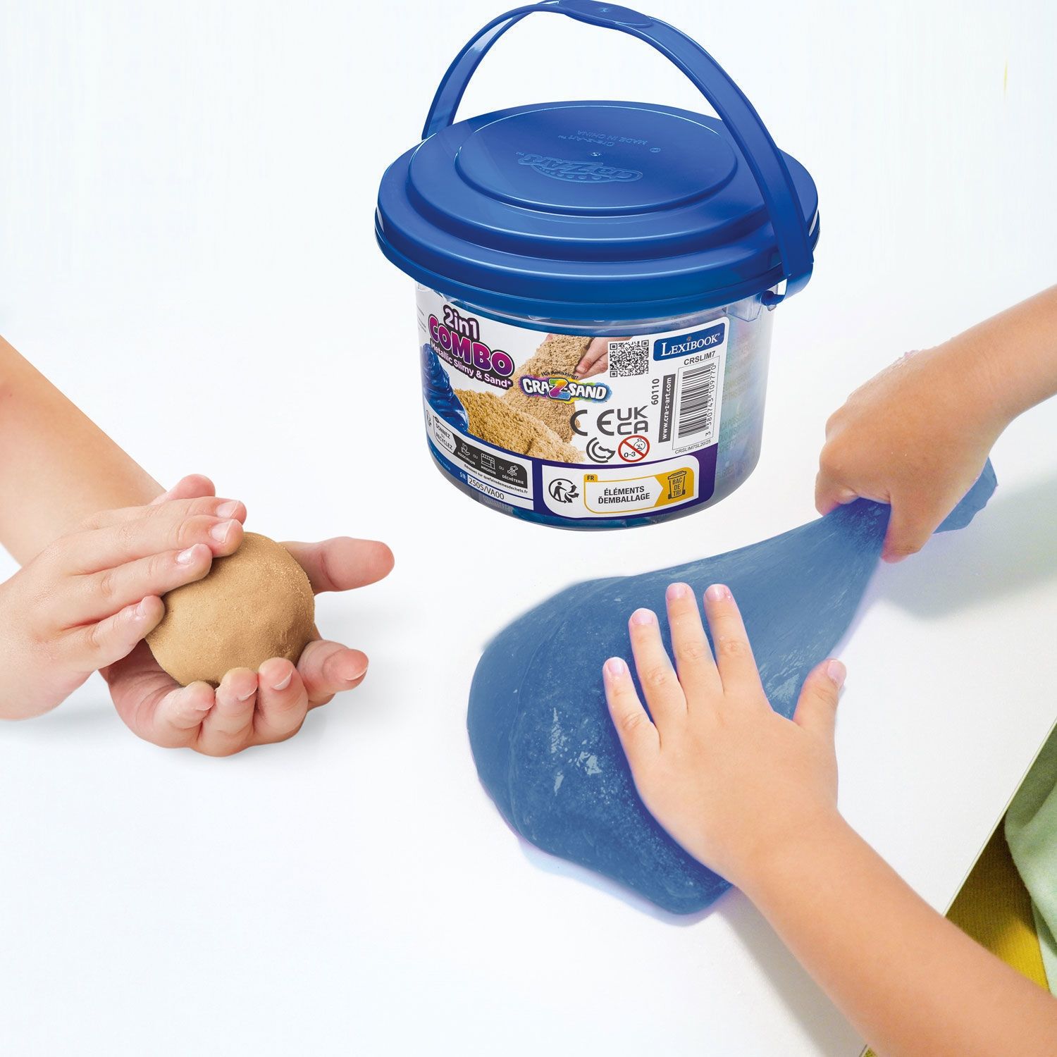 Cra-Z-Art Slimy Sand Combo - Κουβαδάκι 2 σε 1 με Μεταλλικό Slime & Άμμο Lexibook CRSLIM7